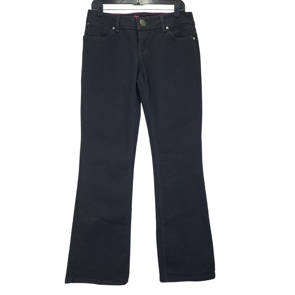 Wrangler 10MWZQN Bootcut Jeans Womens 7/8 Black Denim Western Classic Cowgirl